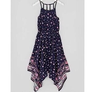 Soprano Print Handkerchief Dress, Girls, S(7/8)